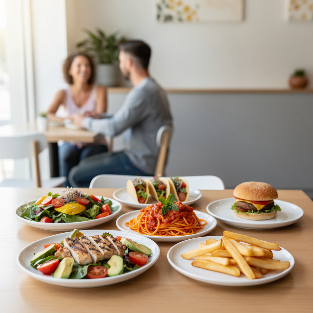 Santa Barbara Food Connection menu highlights featuring tacos, burritos, and carne asada fries